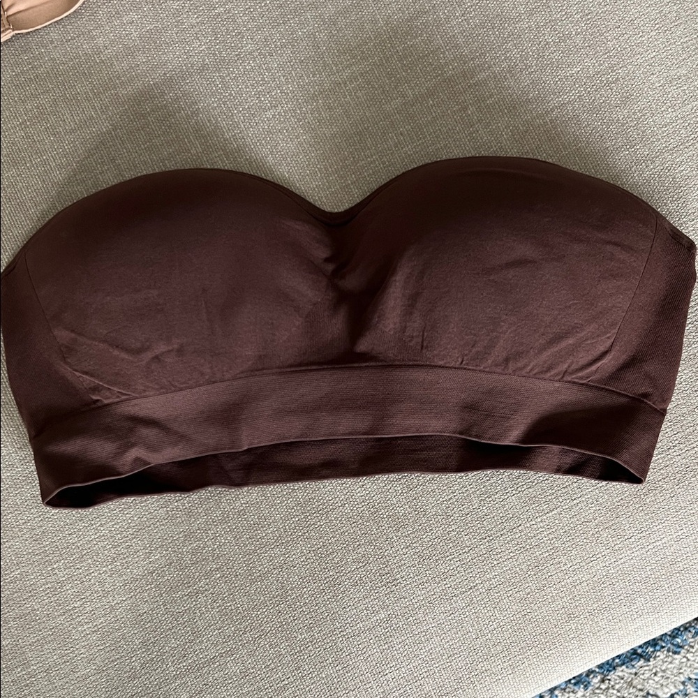 La Vie En Rose Strapless Bandeau in Chocolate Brown